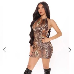 Leapord Mini Dress